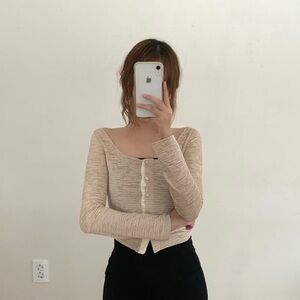 Fruity Booty Quarter Sleeve Cardigan Size XS/S Shimmer Y2K Baddie Preppy